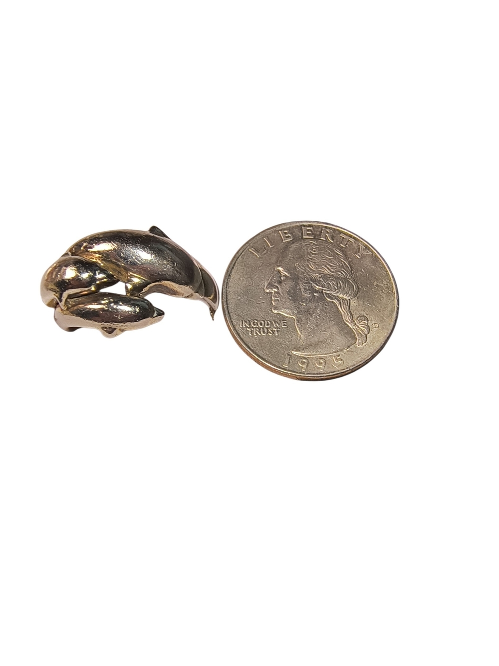 Triple Dolphin Wrap Ring in Silk Textured Sterling Silver - Picture 5 of 11